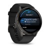 Venu 4 Garmin Watch - Gray with Black Silicone Strap - 45 mm case