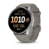 Garmin Venu 4 Watch - Silver with Gray Silicone Strap - 45mm Case