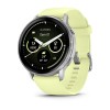 Garmin Venu 4 Watch - Silver with Lemon Yellow Silicone Strap - 45mm Case