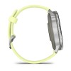 Garmin Venu 4 Watch - Silver with Lemon Yellow Silicone Strap - 45mm Case