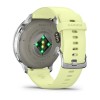 Garmin Venu 4 Watch - Silver with Lemon Yellow Silicone Strap - 45mm Case