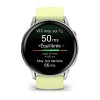 Garmin Venu 4 Watch - Silver with Lemon Yellow Silicone Strap - 45mm Case