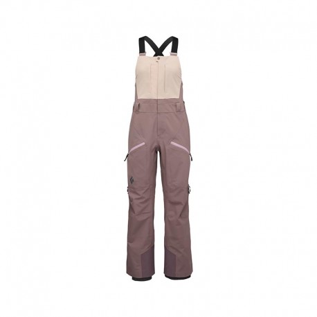 Salopette da donna Recon Stretch Bib Black Diamond - Pale Mauve-Dark Mauve