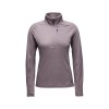 Top de damă Coefficient LT Quarter Zip Pullover Black Diamond - Dark Mauve