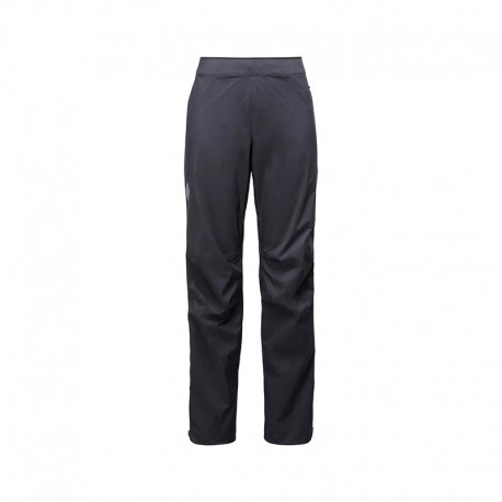 Pantalon femme Stormline raztegljive dežne hlače s polno zadrgo Black Diamond – črne