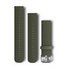 Forerunner 645 / Vivoactive 3 Garmin uhala - Kaki silikona - Zilarrezko belarra - S/M/L tamaina