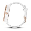 Garmin Vivoactive 3 -kello - ruusukulta valkoisella silikonihihnalla
