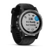 Montre Fenix 5S Plus Garmin - Silver noire avec bracelet noir