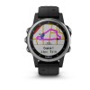 Montre Fenix 5S Plus Garmin - Silver noire avec bracelet noir