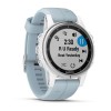 Montre Fenix 5S Plus Garmin - Silver blanche avec bracelet bleu lagon