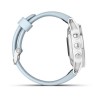 Montre Fenix 5S Plus Garmin - Silver blanche avec bracelet bleu lagon