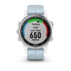 Montre Fenix 5S Plus Garmin - Silver blanche avec bracelet bleu lagon