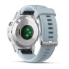 Montre Fenix 5S Plus Garmin - Silver blanche avec bracelet bleu lagon