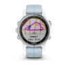 Montre Fenix 5S Plus Garmin - Silver blanche avec bracelet bleu lagon