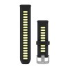 Bracelet Quick Release 20 mm Garmin - Silicone Noir/Jaune - 010-11251-B6