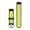 Bracelet Quick Release 20 mm Garmin - Silicone Noir/Jaune - 010-11251-B6