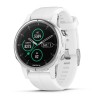 Montre Fenix 5S Plus Garmin - Silver Sapphire blanche avec bracelet blanc
