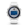 Montre Fenix 5S Plus Garmin - Silver Sapphire blanche avec bracelet blanc