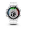 Montre Fenix 5S Plus Garmin - Silver Sapphire blanche avec bracelet blanc