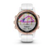 Montre Fenix 5S Plus Garmin - Rosegold Sapphire blanche avec bracelet blanc