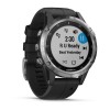 Montre Fenix 5 Plus Garmin - Silver noire avec bracelet noir