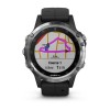 Montre Fenix 5 Plus Garmin - Silver noire avec bracelet noir