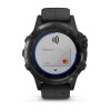 Montre Fenix 5 Plus Garmin - Black Sapphire noire avec bracelet noir