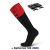 Chaussettes chauffantes fines Heat Sock 7.1 toe cap Lenz + Batteries rcB 2000
