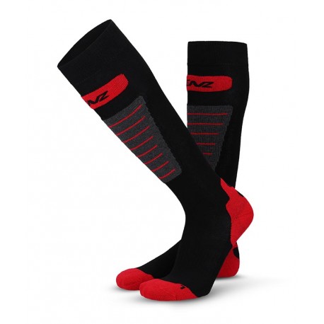 Chaussettes de ski Skiing 1.0 Lenz - noir/gris/rouge