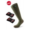 Varma uppvärmda strumpor på batterier Heat Sock 4.0 tåhätta Lenz - grön