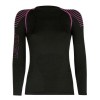 Camisola desportiva de manga comprida para mulher, compressão, respirável e anti-odor - frente