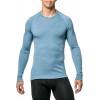 Maillot manches longues laine de mérino Crewneck Lite Woolpower - bleu nordic