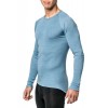 Maillot manches longues laine de mérino Crewneck Lite Woolpower - bleu nordic