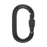Mousqueton Oval Keylock Screwgate Black Diamond - Dubh
