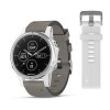 Fenix 5s Plus Sapphire, Silver avec bracelet en daim gris