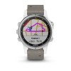 Fenix 5s Plus Sapphire, Silver avec bracelet en daim gris