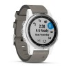 Fenix 5s Plus Sapphire, Silver avec bracelet en daim gris