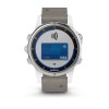 Fenix 5s Plus Sapphire, Silver avec bracelet en daim gris
