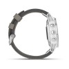 Fenix 5s Plus Sapphire, Silver avec bracelet en daim gris