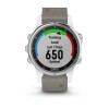 Fenix 5s Plus Sapphire, Silver avec bracelet en daim gris