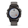 Fenix 5 Plus Sapphire, Gray titane et carbone amorphe avec bracelet en titane recouvert et carbone amorphe