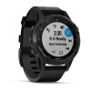 Fenix 5 Plus Sapphire, Black avec bracelet en cuir noir