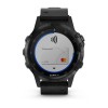 Fenix 5 Plus Sapphire, Black avec bracelet en cuir noir