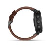 Fenix 5x Plus Sapphire, Gray avec bracelet en cuir marron