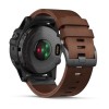Fenix 5x Plus Sapphire, Gray avec bracelet en cuir marron