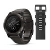 Fenix 5x Plus Sapphire, Gray titane et carbone amorphe avec bracelet en titane et carbone amorphe