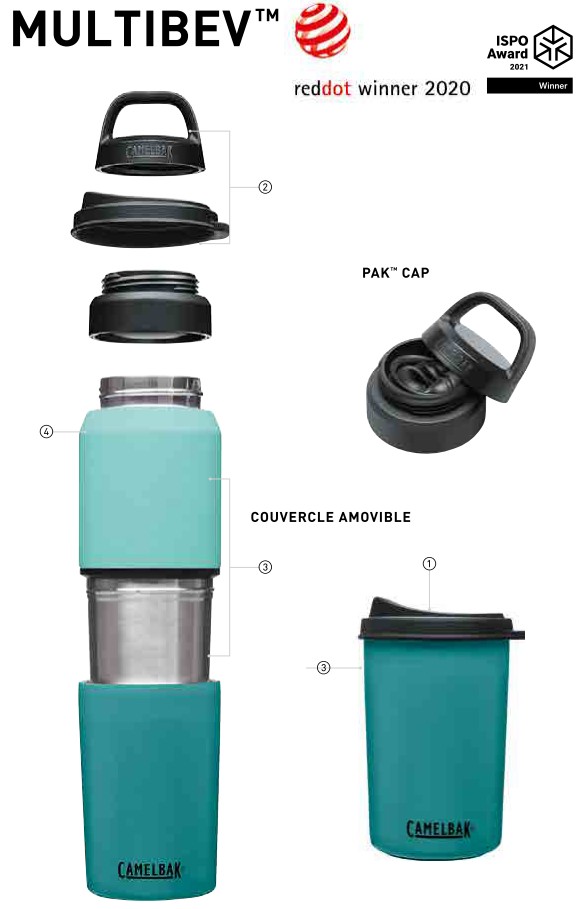 Hovedtrekkene til MultiBev Camelbak-flasken