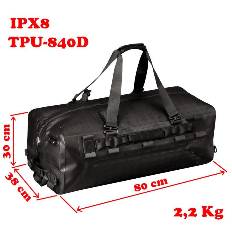 Afmetingen van de HybriDuffle 90 HPA waterdichte tas