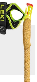 Leki trail sticks with an extension of the handle