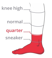 Chaussettes Compression 8.0 low Merino Lenz: tige basse quarter